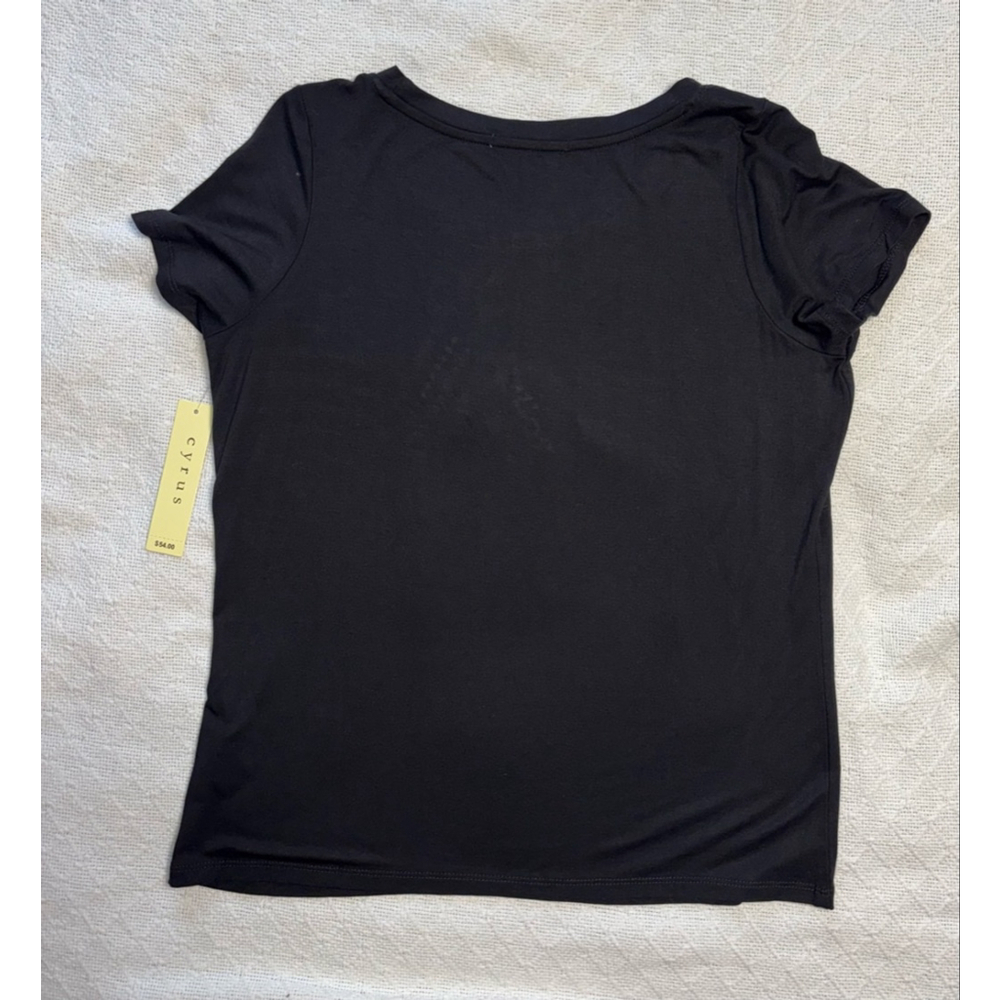 Cyrus Black Paris 3D Paris Graphic T-Shirt w/Pearl Beads Rhinestones Size S - Picture 8 of 10